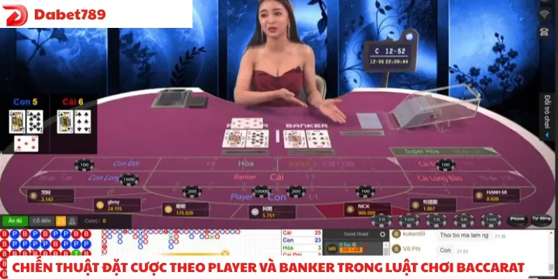 Chiến thuật đặt cược theo Banker và Player trong luật chơi Baccarat